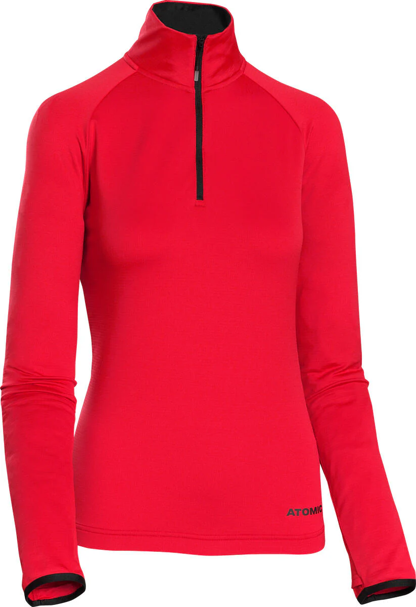 ATOMIC W Snowcloud Fleece Zip Neck red jacket