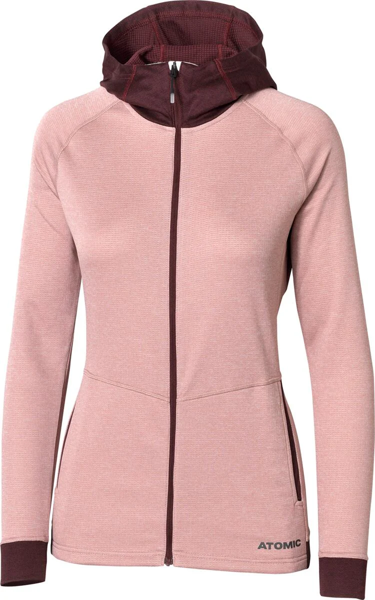 ATOMIC W Alps FZ dusty pink hoodie