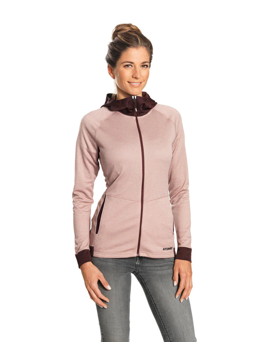 ATOMIC W Alps FZ dusty pink hoodie - Image 3