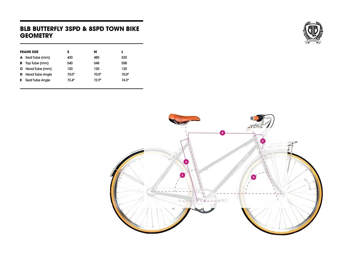 BLB Butterfly 3spd Town Bike - Sage Green - Image 2