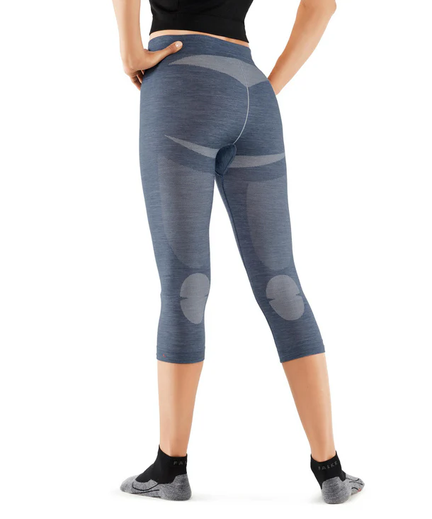 FALKE Thermo Pants 3/4 Women Wool Tech Light Reg Light Blue - Image 2