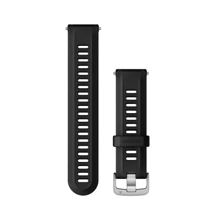 GARMIN Forerunner 955 22mm Silicone black/silver watch band