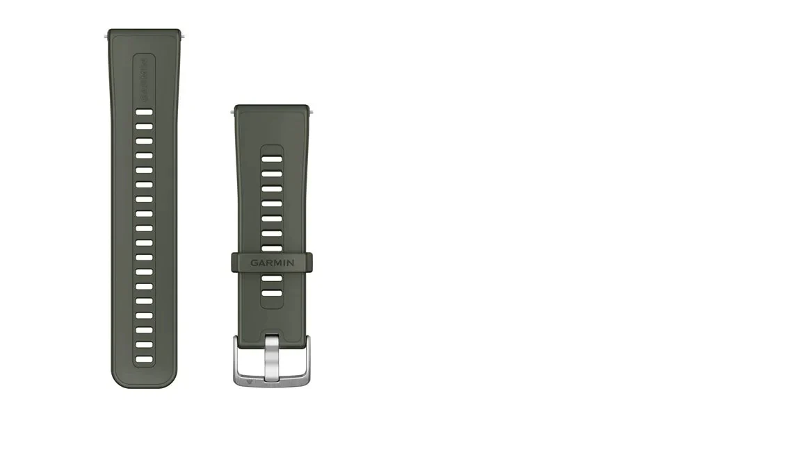 GARMIN Venu X1 watch 24mm Silicone moss green watch band