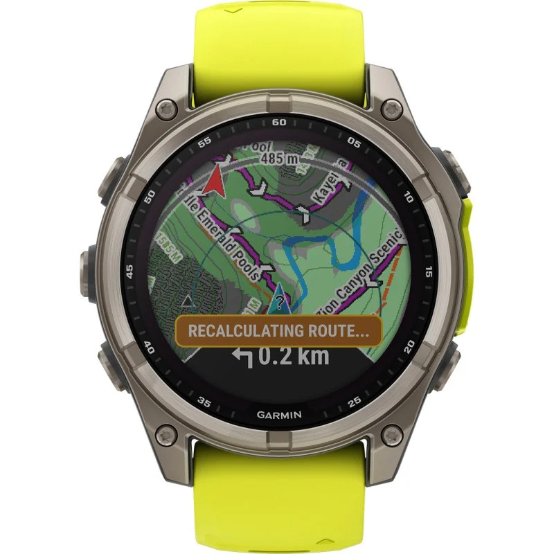 GARMIN Fenix 8 47mm Solar Sapphire titanium/yellow watch - Image 2
