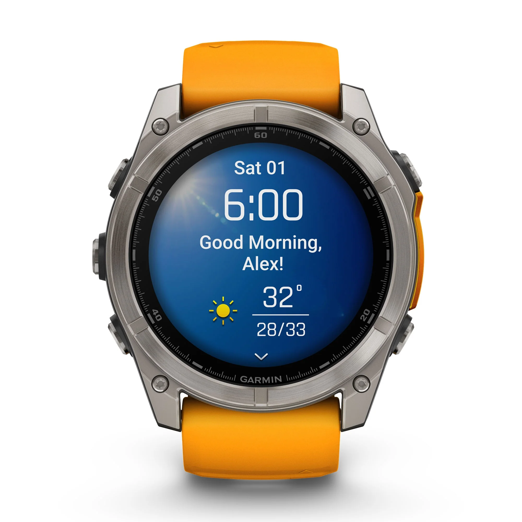 GARMIN Fenix 8 51mm Sapphire AMOLED graphite grey/orange - Image 2