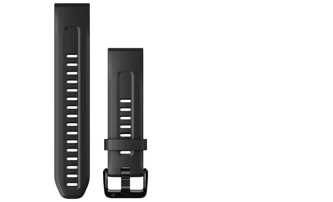 GARMIN Quickfit 20mm Silicone Fenix 7S black watch band