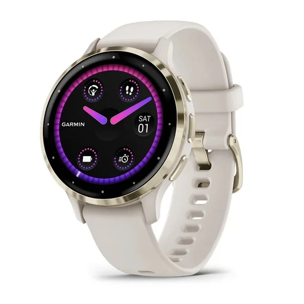 GARMIN Venu 3S GPS WiFi 41mm ivory grey/soft gold watch