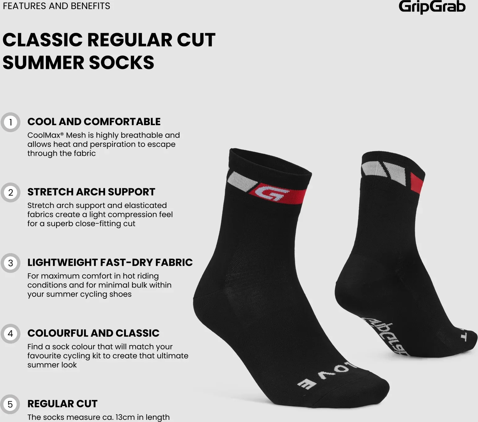 GripGrab Classic Regular Cut Summer Socks - Image 6