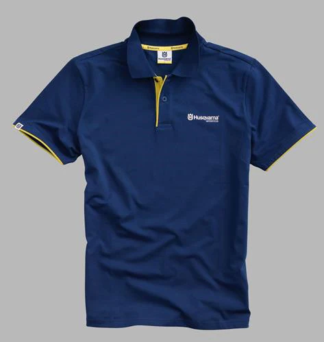 HUSQVARNA Classic Polo blue/yellow polo shirt