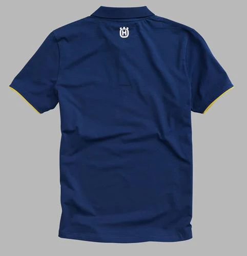HUSQVARNA Classic Polo blue/yellow polo shirt - Image 2