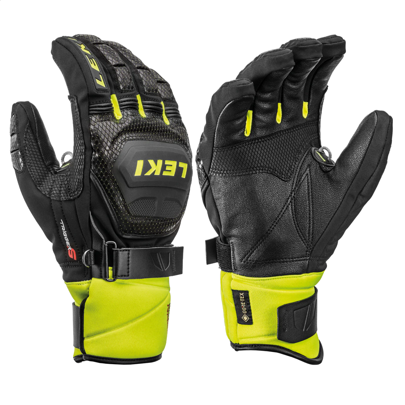 LEKI Gloves WC Race Coach Flex S GTX Black/Yellow