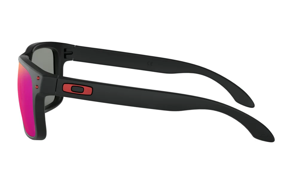 OAKLEY Holbrook matt black w/+red irrid sunglasses - Image 3