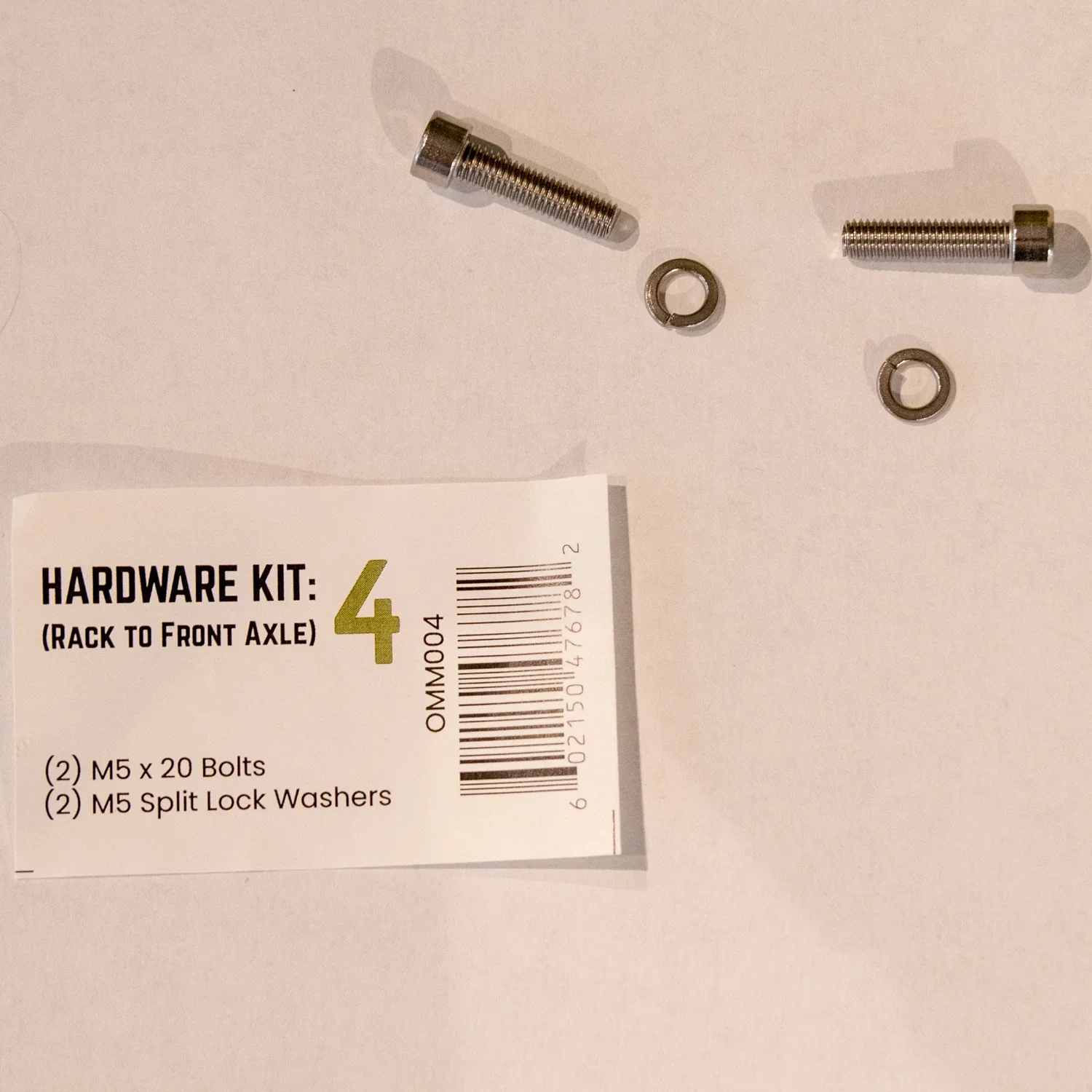 Old Man Mountain Front Axle Hardware