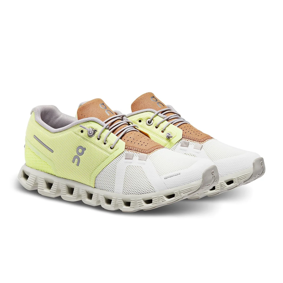 ON Cloud 5 W yellow/white/brown shoes