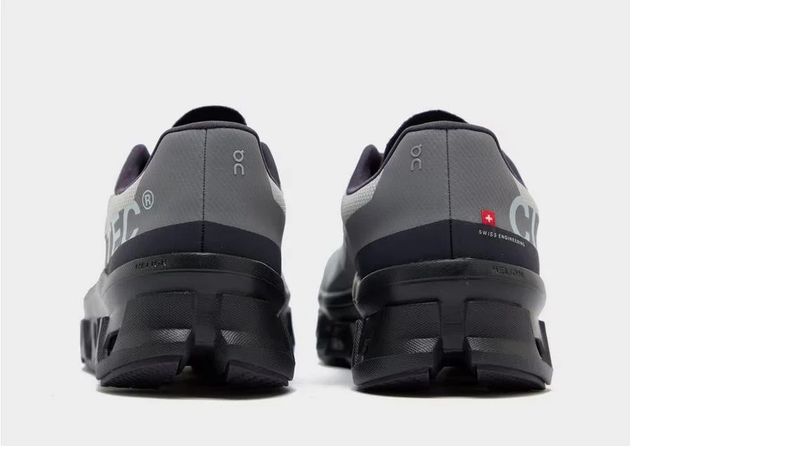 ON Cloudmonster grey/dark grey/black shoes - Image 4