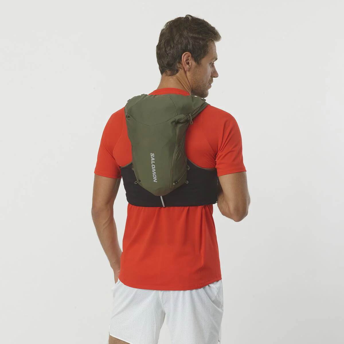 SALOMON Adv Skin 12 Set dark green/black vest with hydrants - Image 3