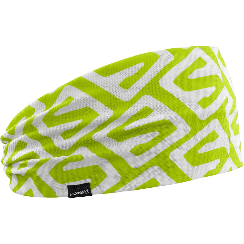 SALOMON Light Headband green/white bandana