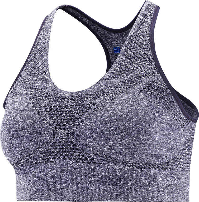 SALOMON Medium Impact Bra W grey sports bra