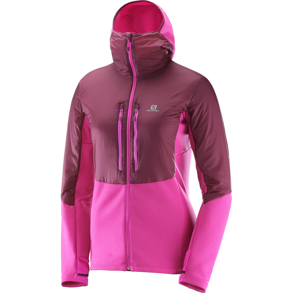 SALOMON Drifter Air Mid Hoodie W pink/purple jacket