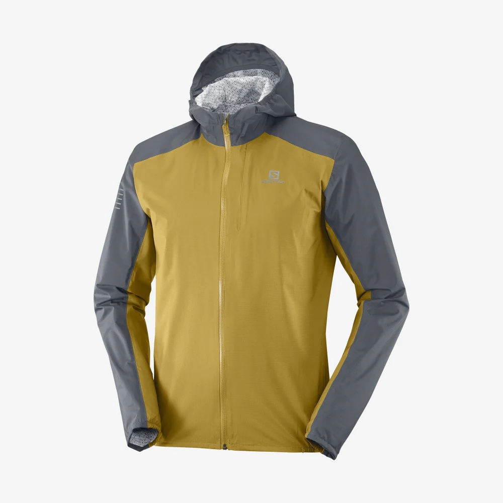 SALOMON Bonatti WP brown/grey hoodie