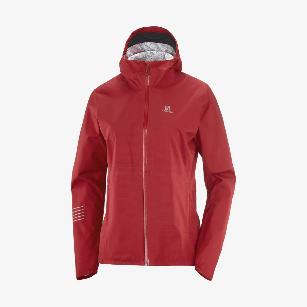 SALOMON Bonatti WP W red hoodie