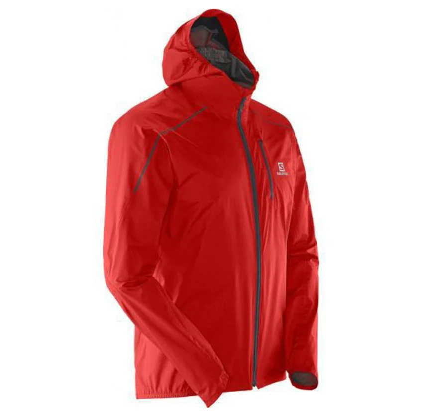 SALOMON Windstopper Active red hooded windbreaker