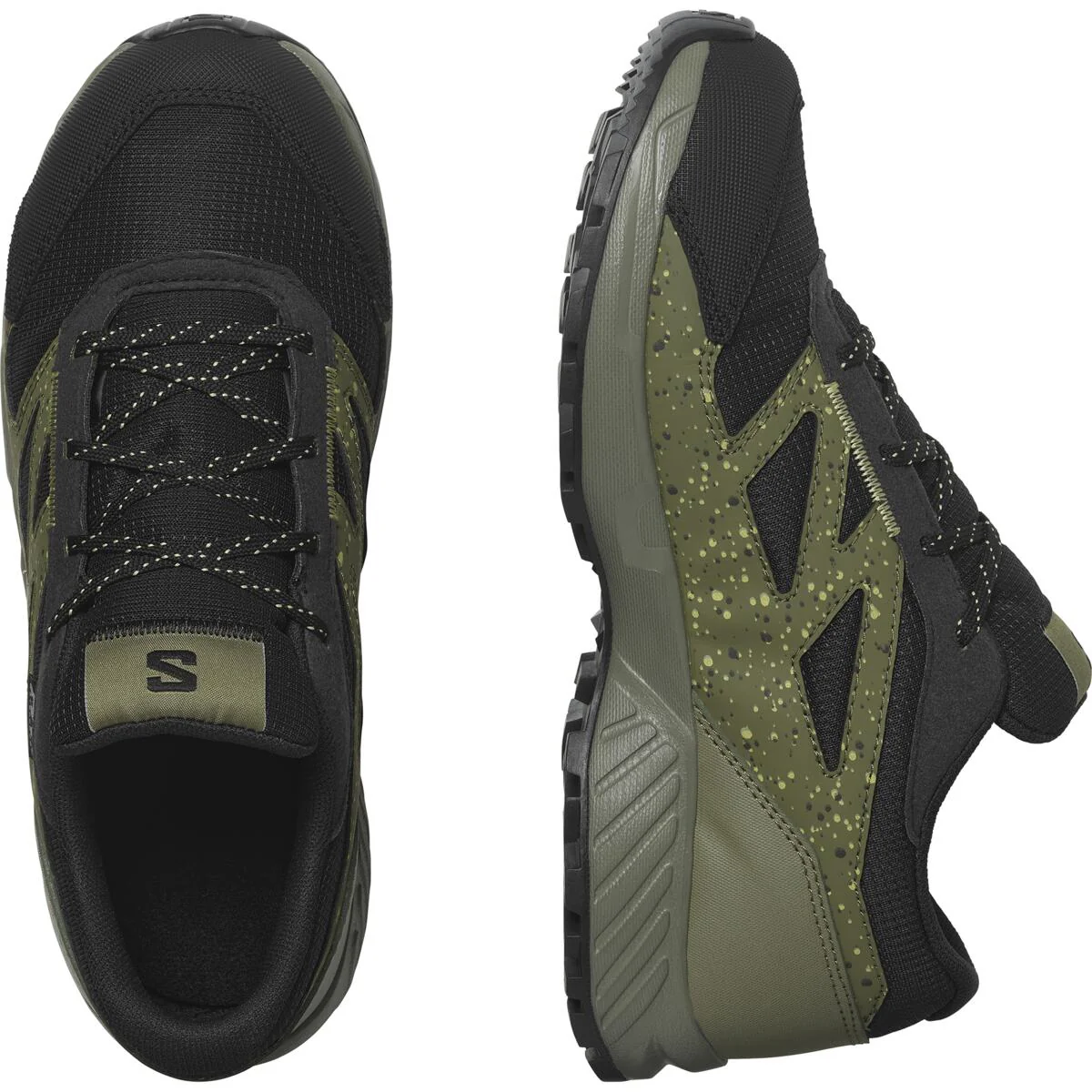SALOMON Outway CSWP J black/dark green shoes - Image 3