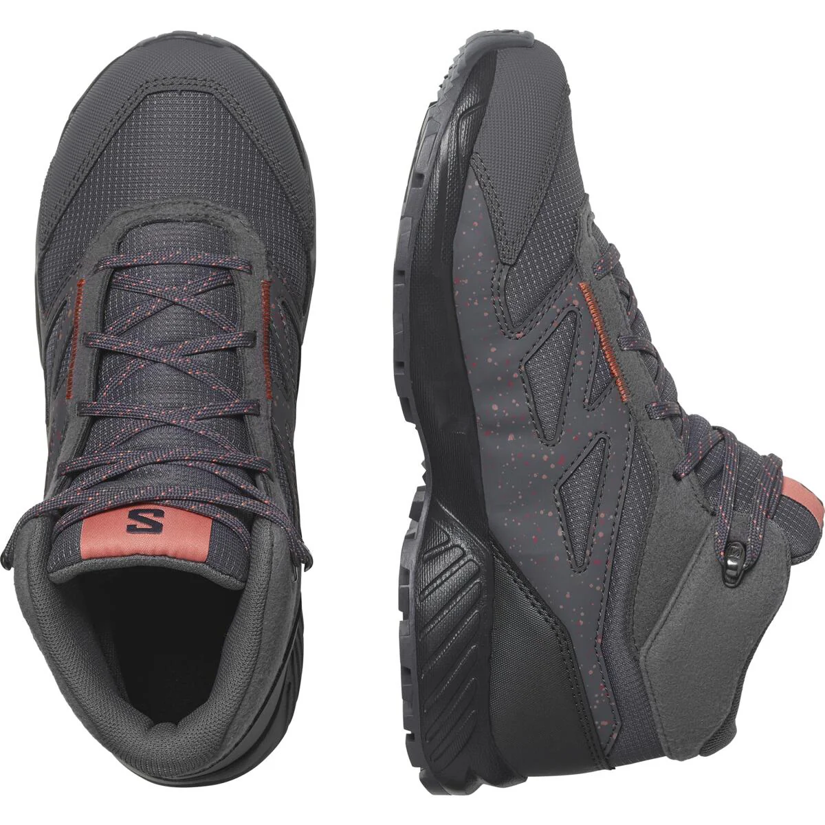 SALOMON Outway Mid CSWP J black/grey/peach shoes - Image 3