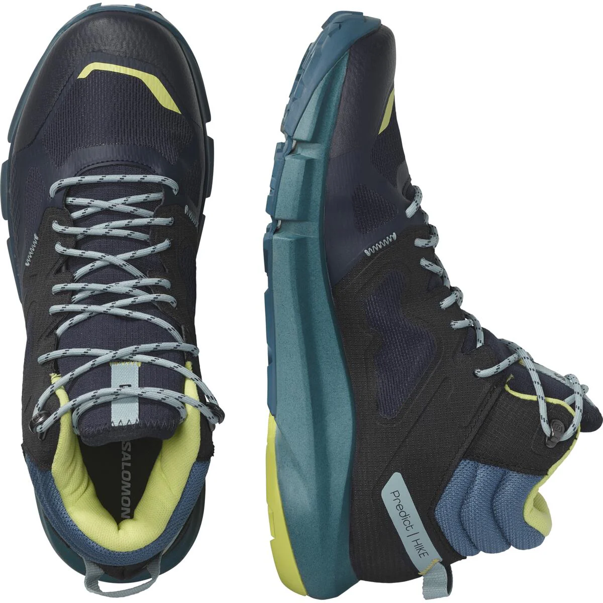 SALOMON Predict Hike Mid GTX dark blue/blue/yellow shoes - Image 3