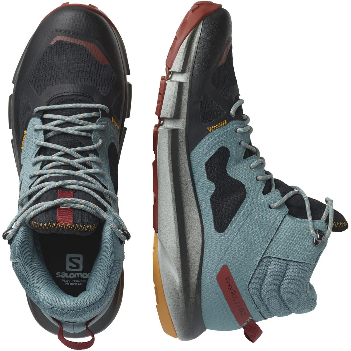 SALOMON Predict Hike Mid GTX blue/black/orange shoes - Image 3