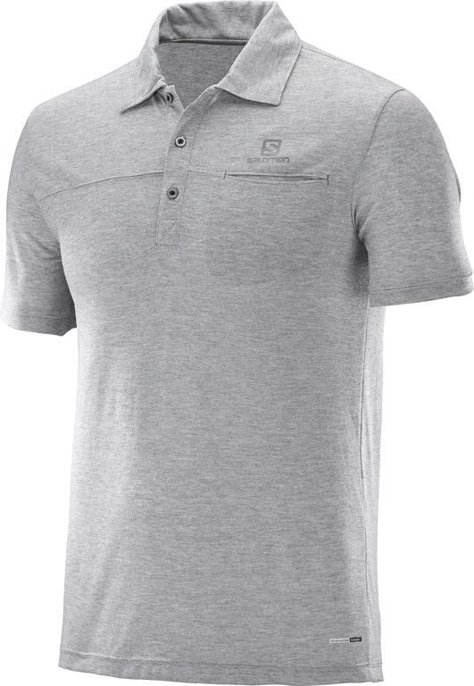 SALOMON Explore light grey polo shirt