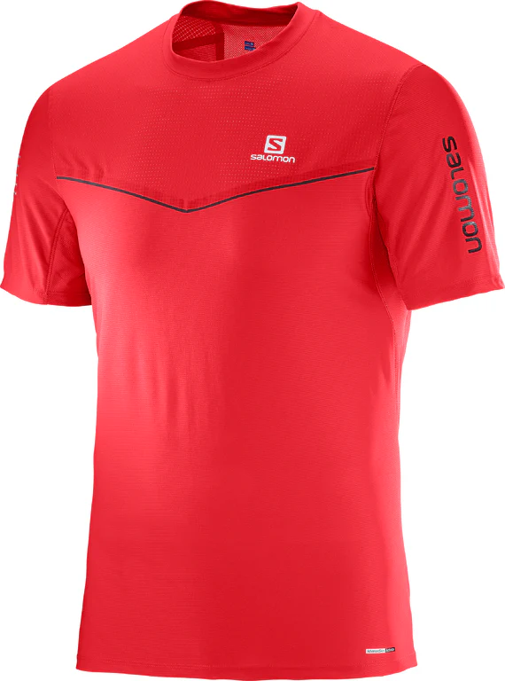 SALOMON SS Fast Wing Tee red shirt