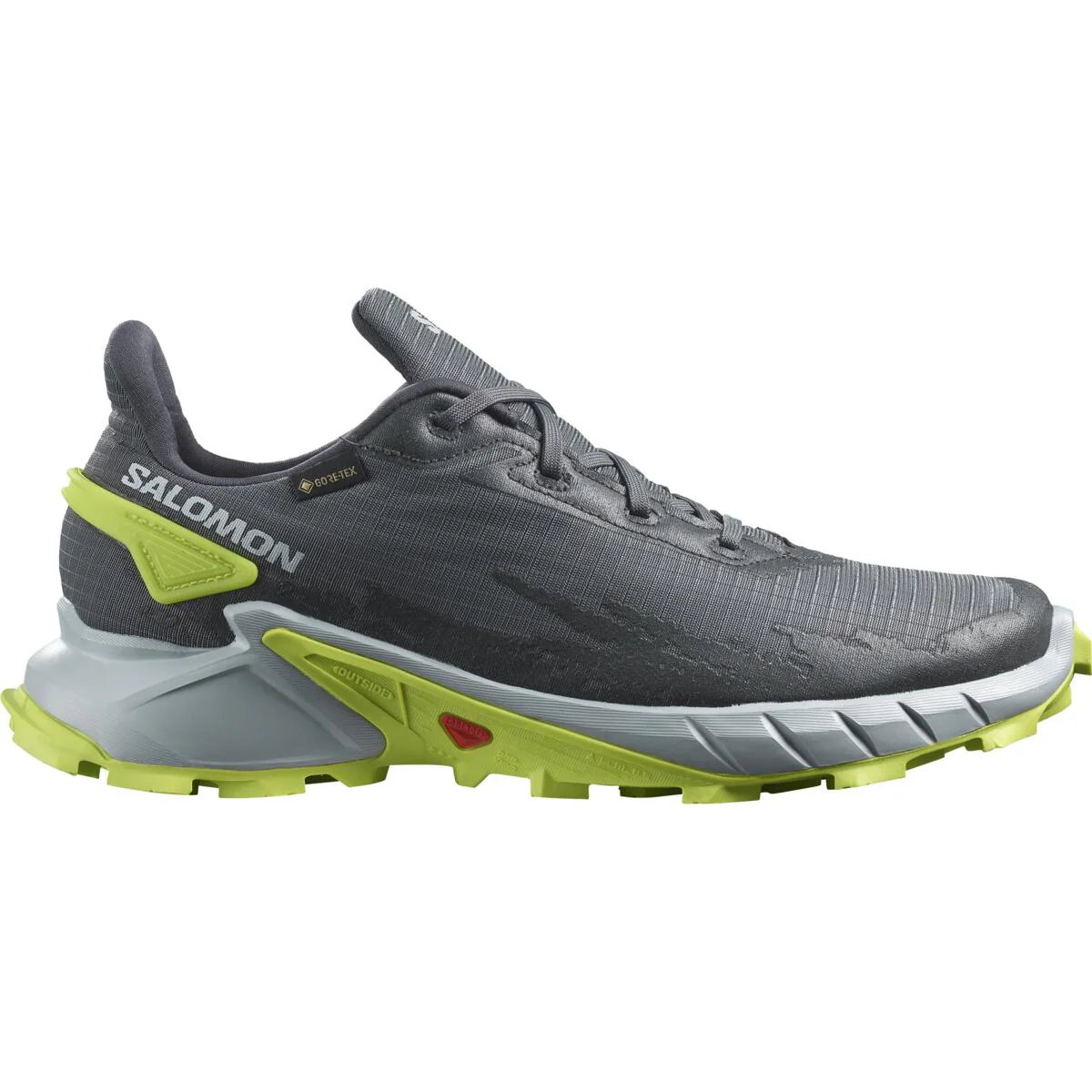 SALOMON Alphacross 4 GTX ebony/pearl blue/acid lime shoes - Image 2