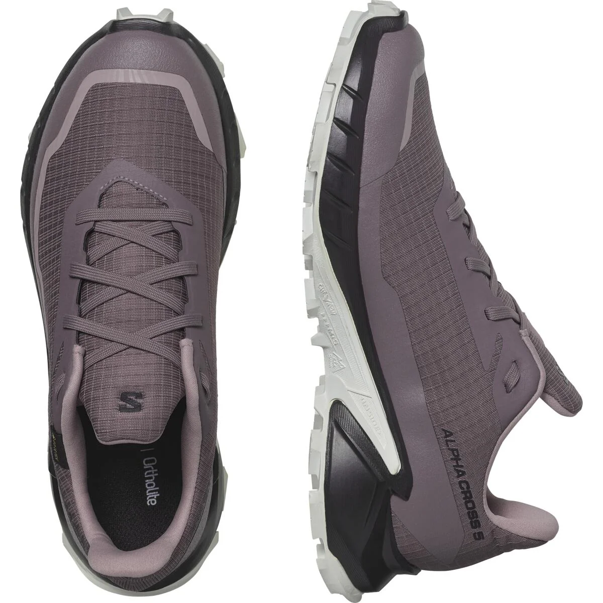 SALOMON Alphacross 5 GTX W violet/white/black shoes - Image 3