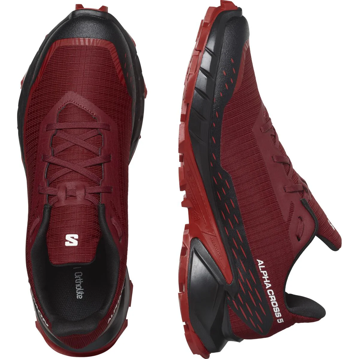 SALOMON Alphacross 5 red dhalia/black/high risk red shoes - Image 3