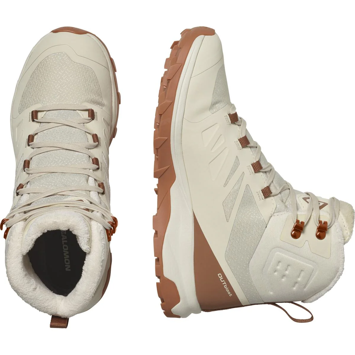 SALOMON Outblast TS CS WP W white/brown shoes - Image 3