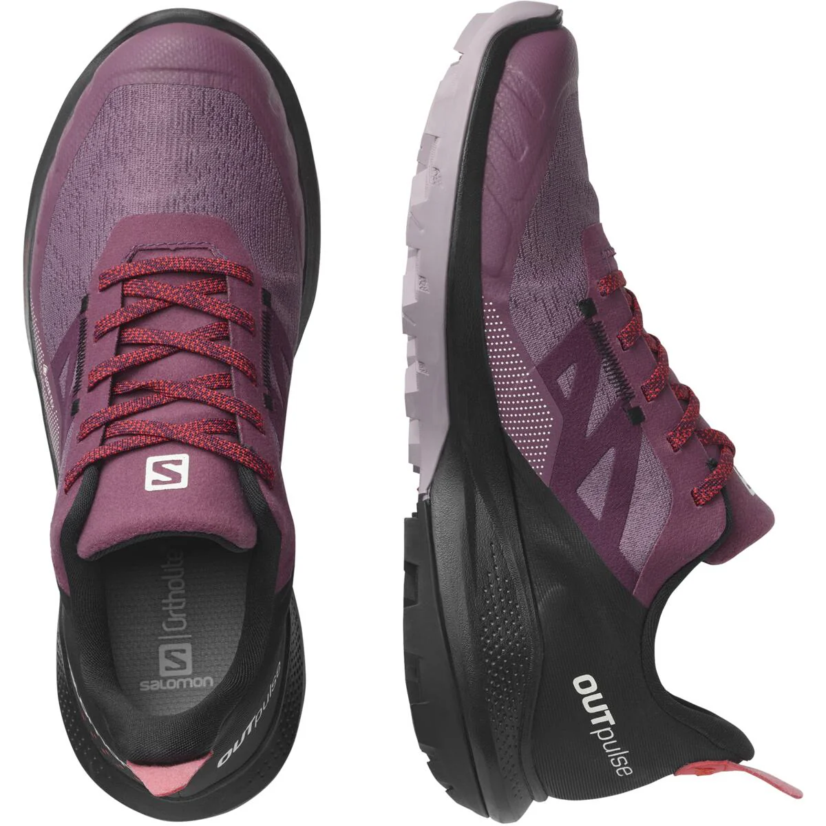 SALOMON Outpulse GTX W violet/black/red shoes - Image 3