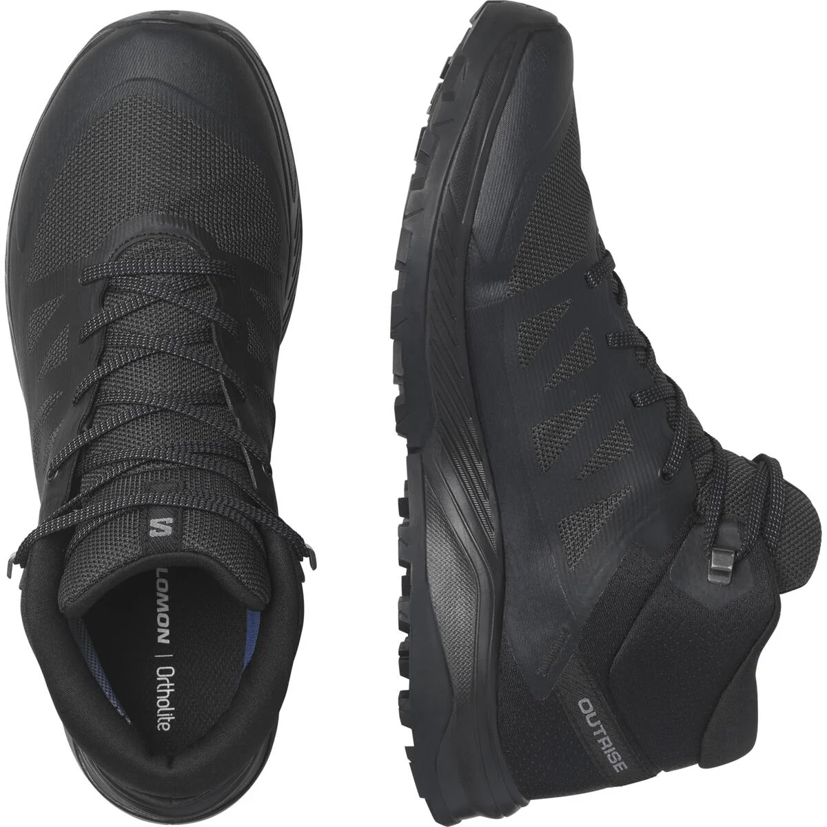 SALOMON Outrise Mid GTX black/black/phantom shoes - Image 3