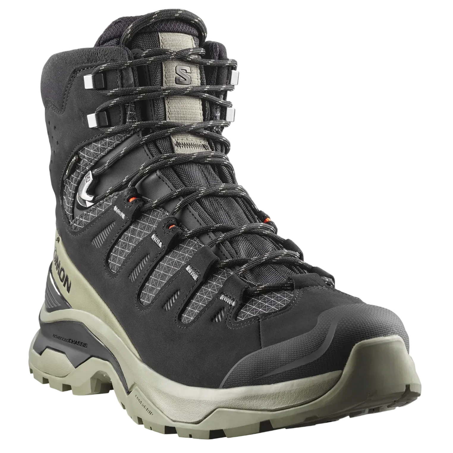 SALOMON Quest 5 GTX black/deep litchen green/black shoes