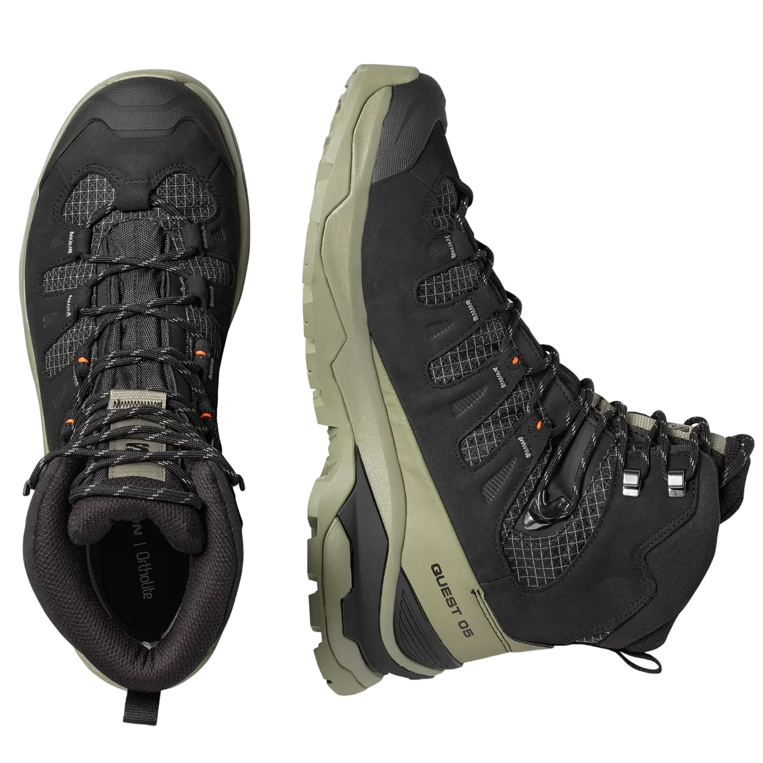 SALOMON Quest 5 GTX black/deep litchen green/black shoes - Image 2