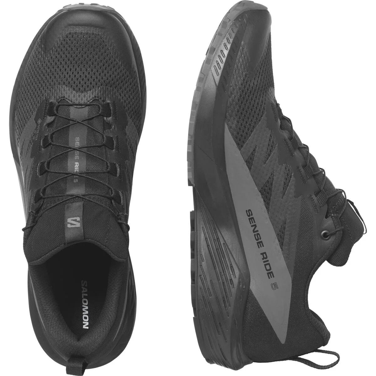 SALOMON Sense Ride 5 GTX black/dark grey shoes - Image 3