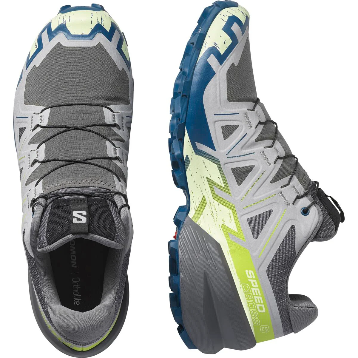 SALOMON Speedcross 6 grey/blue/green shoes - Image 3