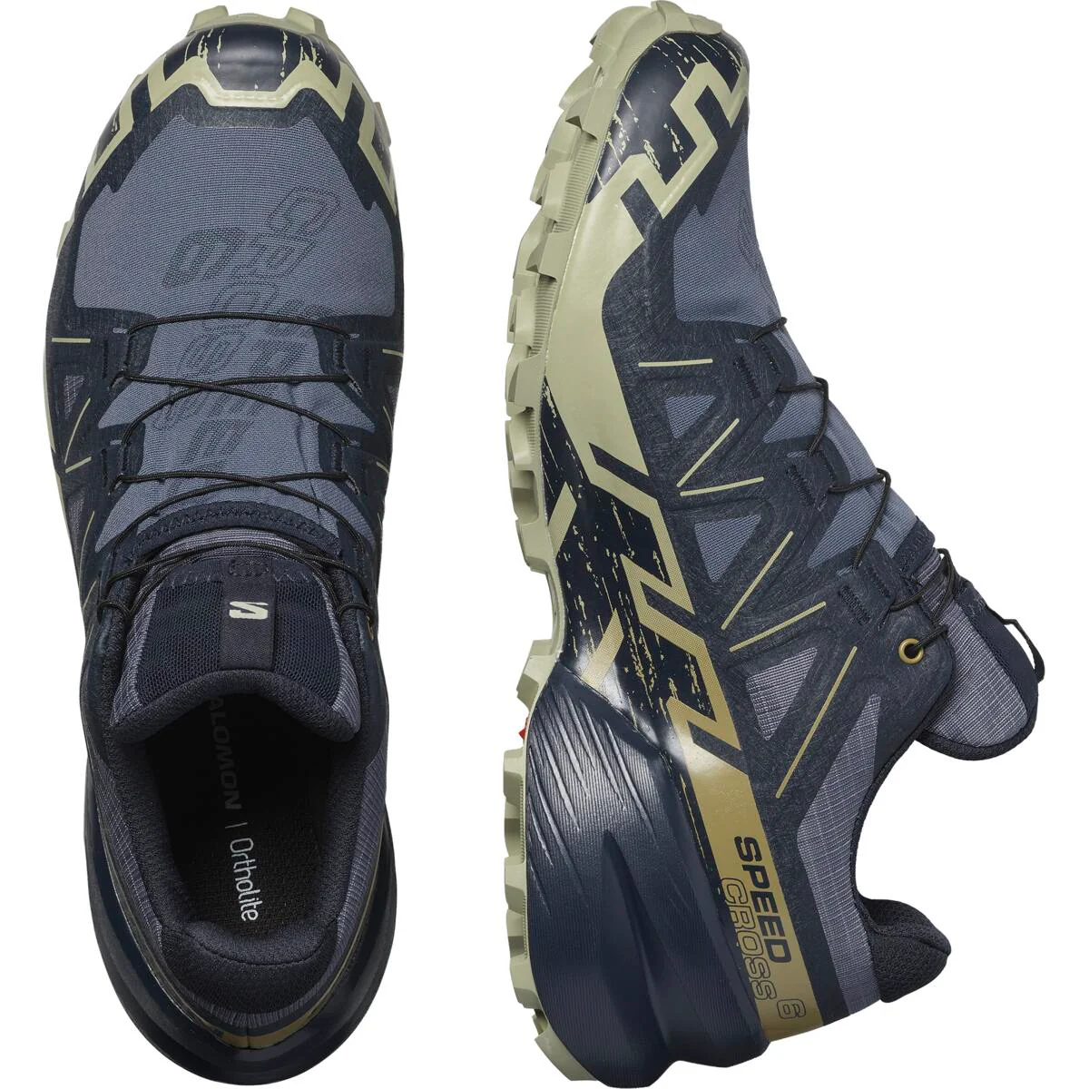 SALOMON Speedcross 6 GTX dark blue/beige shoes - Image 3
