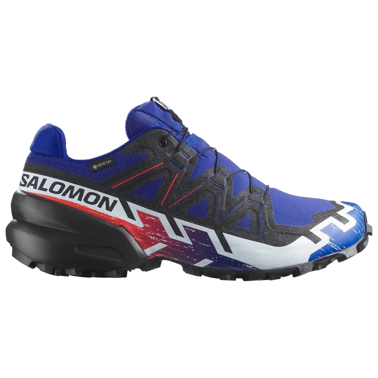 SALOMON Speedcross 6 GTX Equipe surf the web/fiery red/white shoes - Image 6