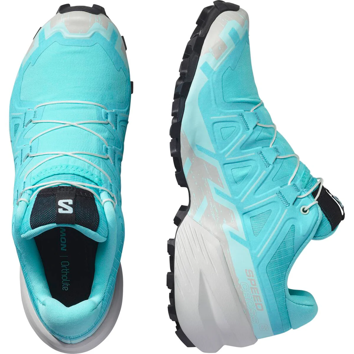 SALOMON Speedcross 6 W light blue/white shoes - Image 3