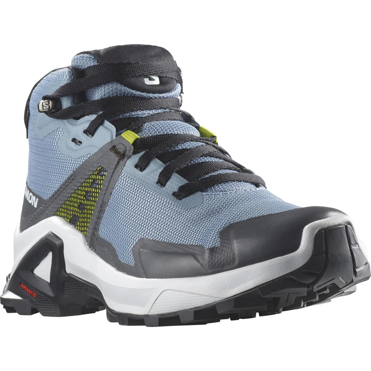 SALOMON X Raise Mid GTX J light blue/grey/white shoes
