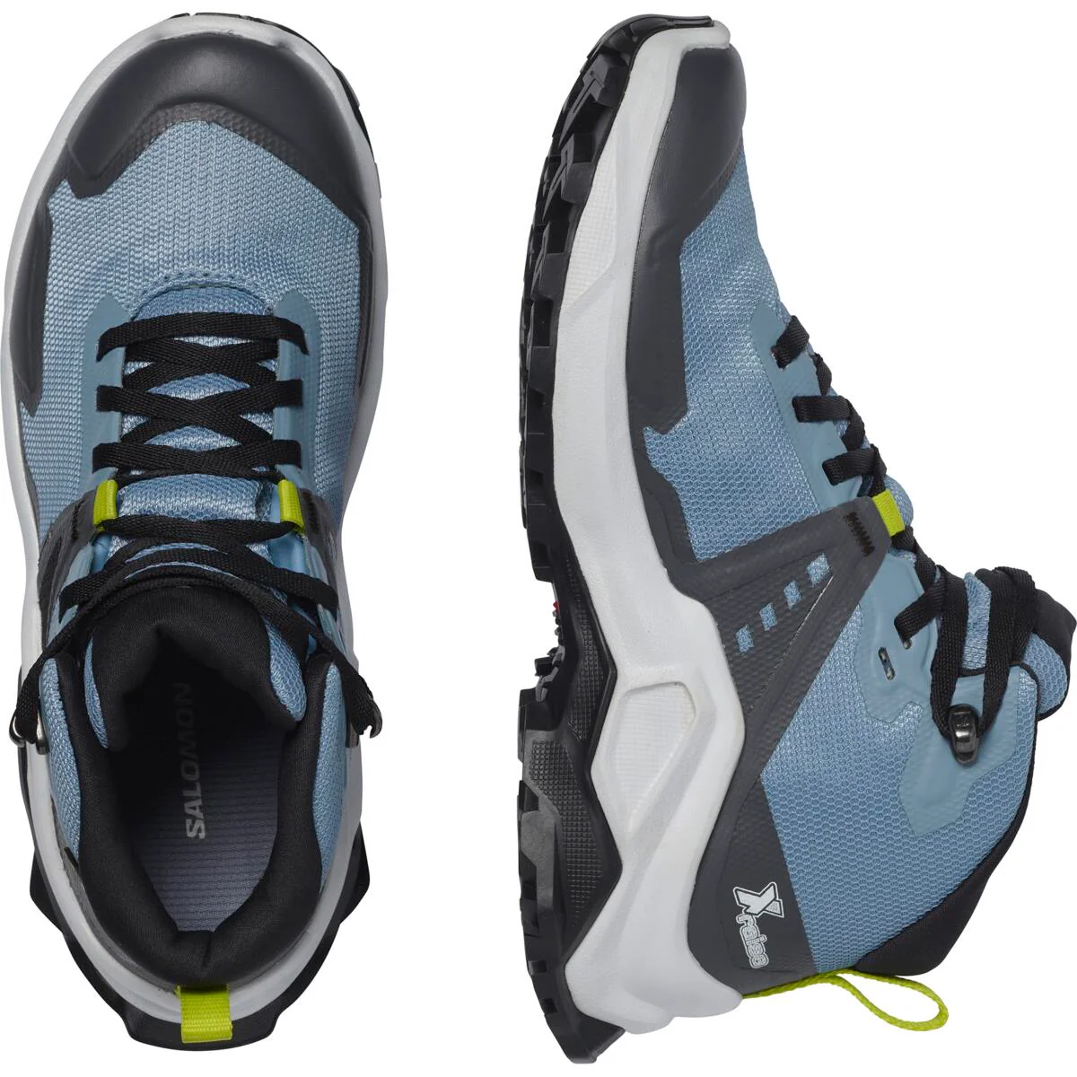 SALOMON X Raise Mid GTX J light blue/grey/white shoes - Image 3