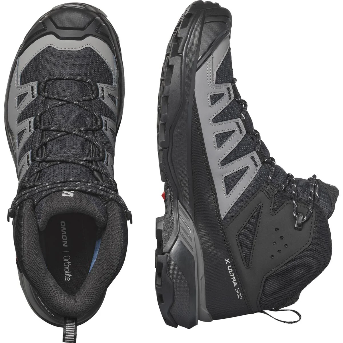 SALOMON X Ultra 360 Mid GTX black/grey shoes - Image 3