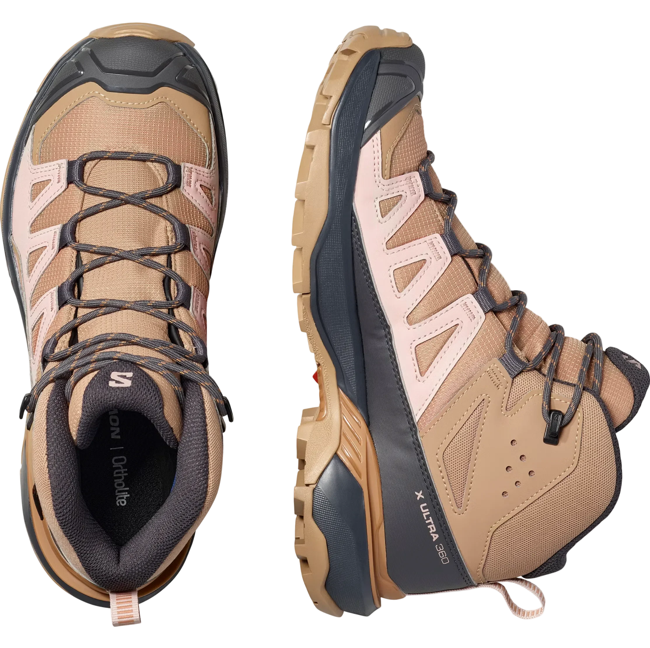 SALOMON X Ultra 360 Mid GTX W burro/shadow gray/pecan brown shoes - Image 2