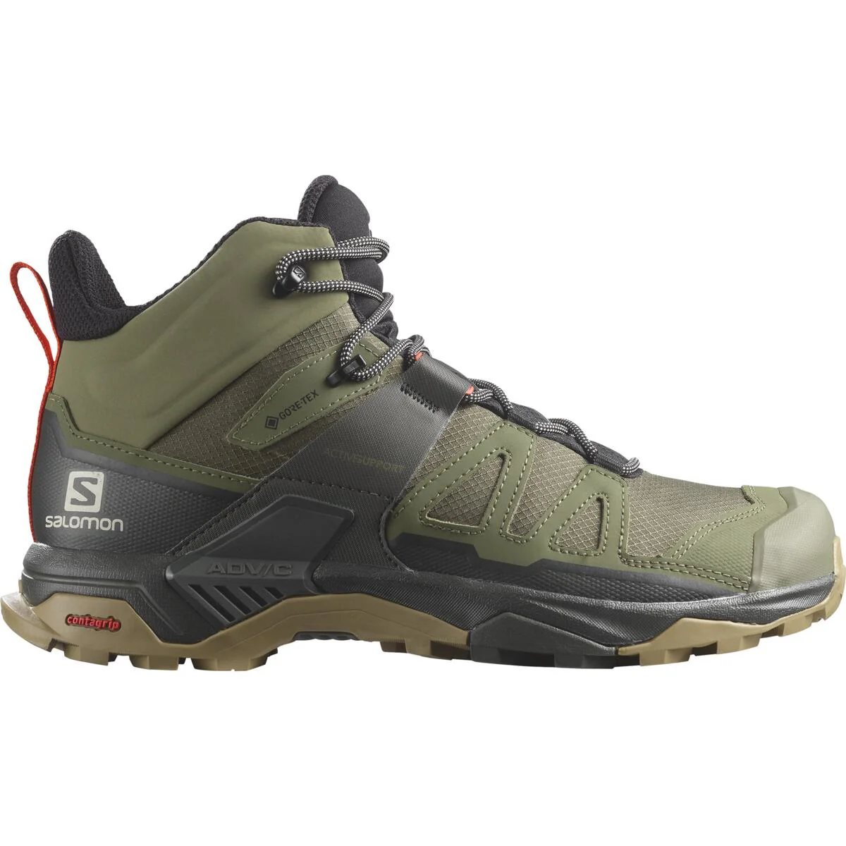 SALOMON X Ultra 4 Mid GTX deep lichen green/peat/kelp shoes - Image 2